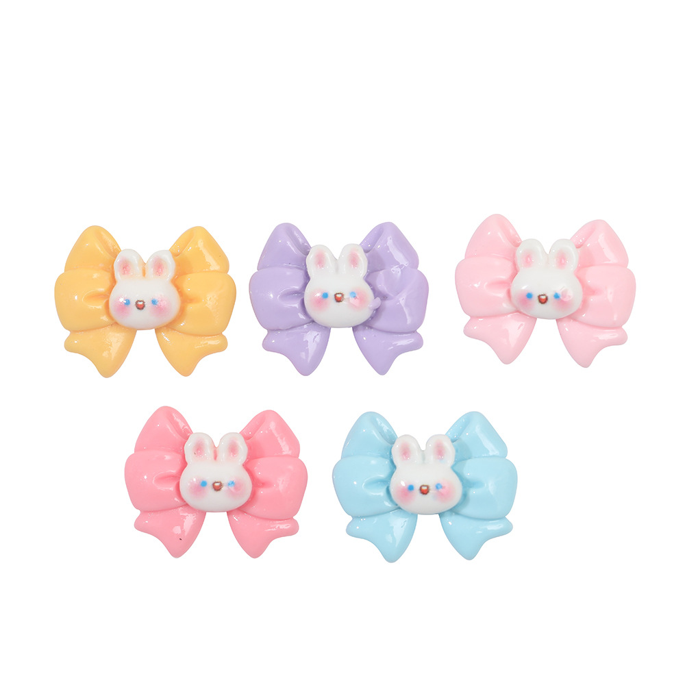 Dibujos animados macaron mariposa conejo resina accesorios DIY crema pegamento horquilla accesorios para el cabello teléfono móvil Shell material hecho a mano al por mayor