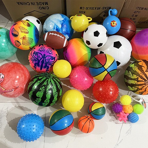 bouncing ball children's toy ball PVC rubber ball preschool inflatable toy ball set with free shipping