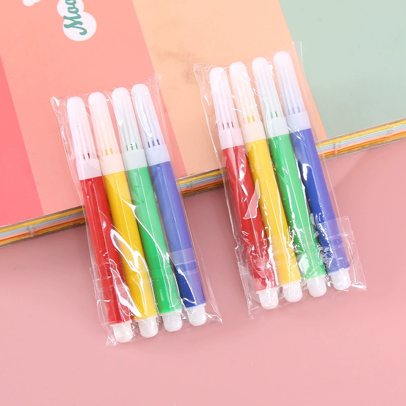 4 мини-стираемые акварельные ручки Безопасность Детская кисть для рисования ученическая моющаяся цветная ручка детский сад детское граффити
