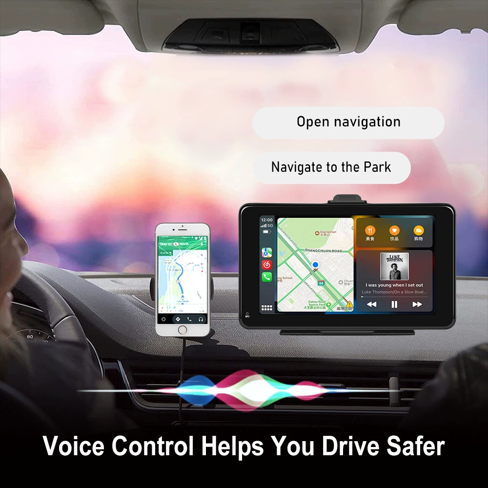 7-дюймовое 9-дюймовое беспроводное CarPlay автомобильное смарт-экран до и после двойной записи видеорегистратор Android Auto мобильный телефон запись экрана