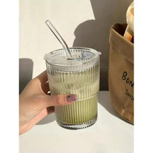 N 45135 Striped glass water bottle �����Ʋ�������ˮ��