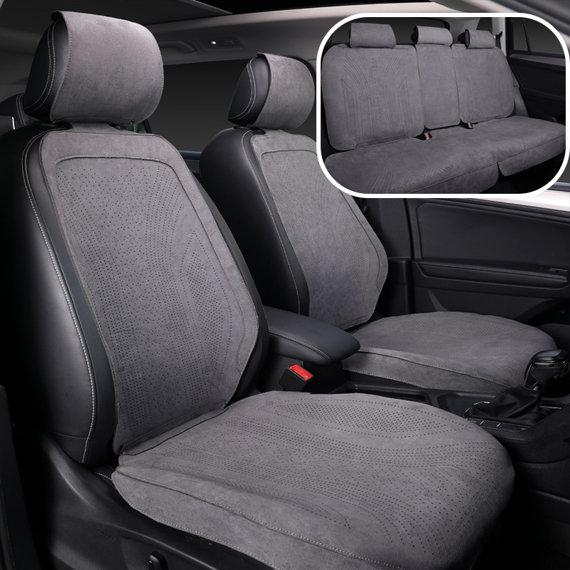 Summer suede car seat cushion, suitable for all seasons, breathable saddle-style car seat pad, ventilated car seat cushion