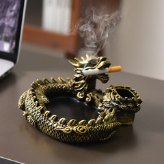 新しい中国風のドラゴン灰皿リビングルームホームスタディボスオフィスハイエンドクリエイティブ装飾ホームアクセサリー