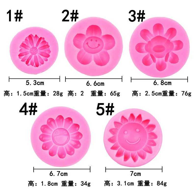 Colorful silicone mold solar-powered, diffuser, incense stone for auto, aromatherapy, sunflower, DIY