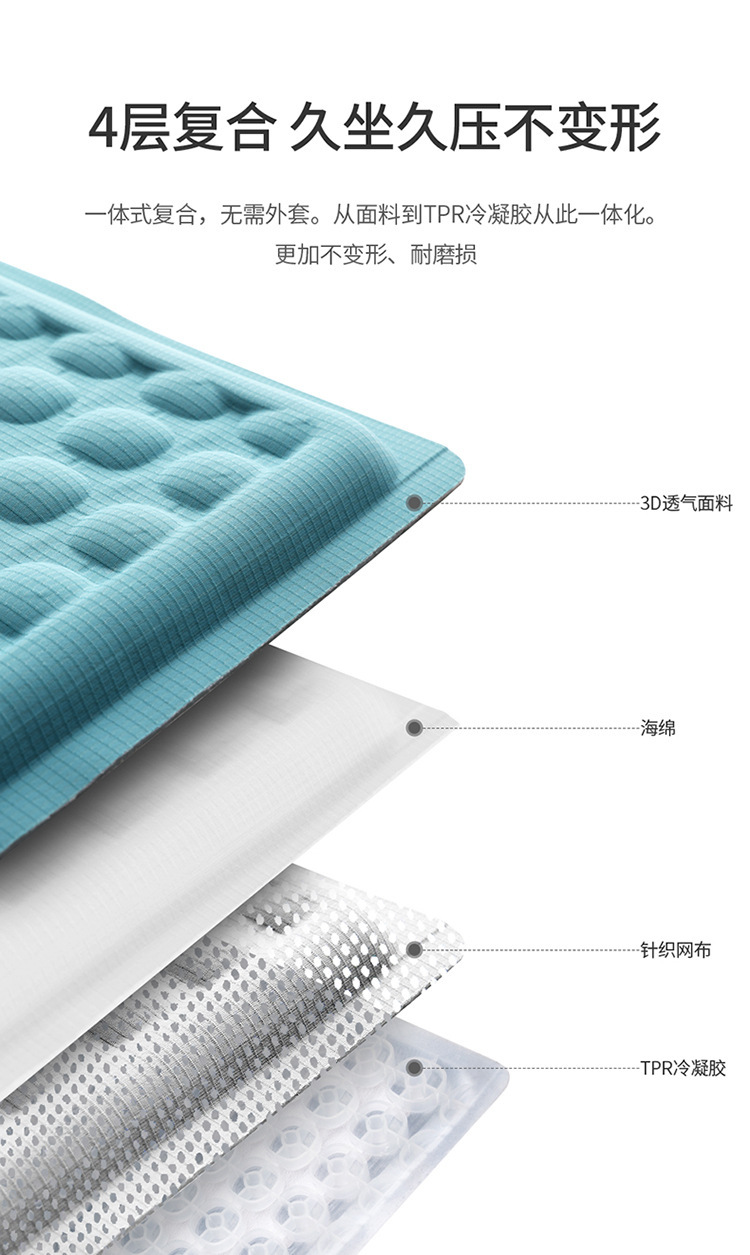 Breathable honeycomb silicone seat cushion for long-term sitting, egg-shaped car chair summer cushion, office gel cooling chair pad