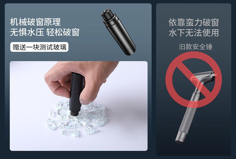 Car Window Breaker, Multi-Functional Emergency Safety Hammer, Car-Mounted Life-Saving Hammer, Broken Car Window, Broken Glass, One-Second Window-Breaking Artifact