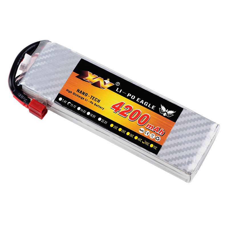 Eagle King A-Grade Model Aircraft 11.1V 4200Mah 55C 3S Power Battery for Drones, Vehicles, Boats, Multi-Axis Fixed-Wing Aircraft Eagle King A-Grade Model Aircraft 11.1V 4200Mah 55C 3S Power Battery for Drones, Vehicles, Boats, Multi-Axis Fixed-Wing Aircraft