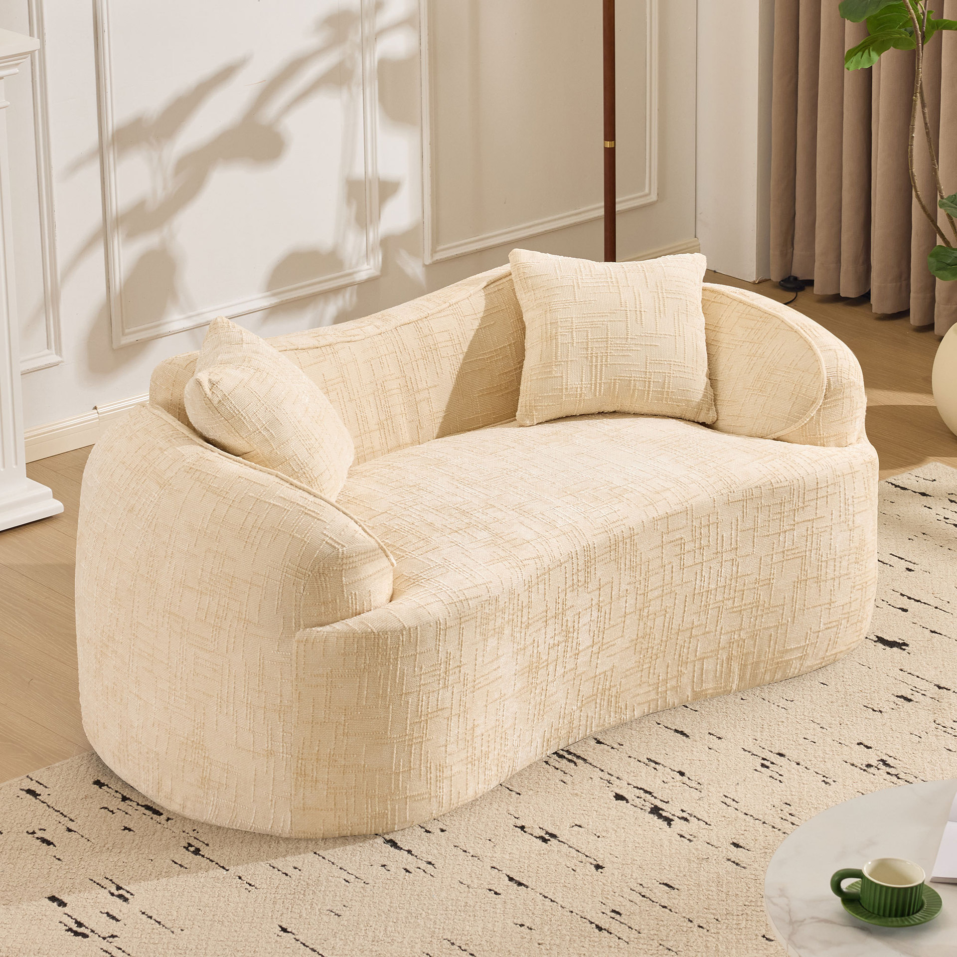 Inventario de un regalo de acompañante de negocios a rayas sólidas de sofá de Chenille cojín de respaldo con almohada de sofá central