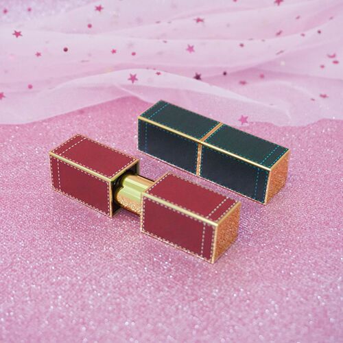 3D printing lipstick tube embossing technology, fresh and ancient style, 3D magnetic buckle lipstick empty tube wholesale, logo can be printed