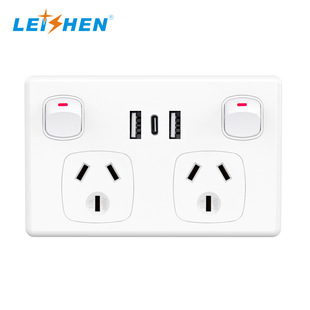 Australia New Zealand Australia SAA certification bipolar socket usb C socket panel with USB PD fast charging