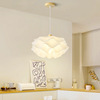 Scandinavian modern and minimalistic ceiling lamp for living room, cream lights for bedroom, flowered