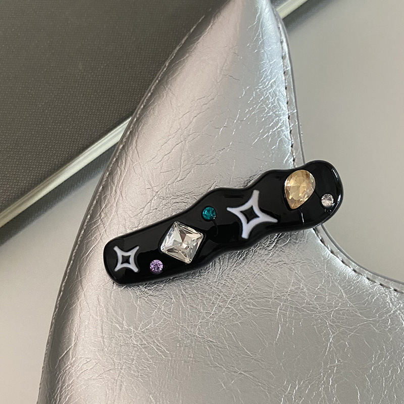 Glitzernde Stern Haarklammer Mit Strass Candy Farben Haarspange_voghion.com