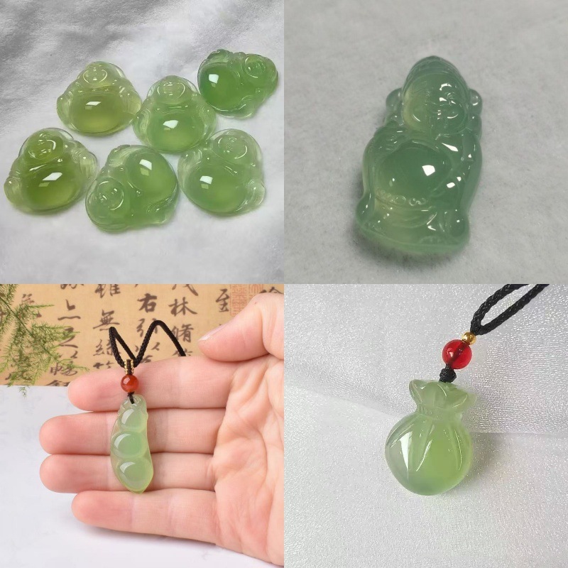 氷種馬料油青緑玉髄仏公ペンダント遠山黛福豆玉ネックレスペンダント生中継ソース|undefined