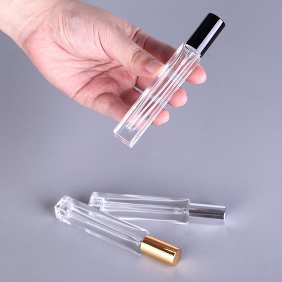10ml Perfume Bottle Thickened Glass Round Square Perfume Bottles Portable Screw Slender Sample Perfume Bottle