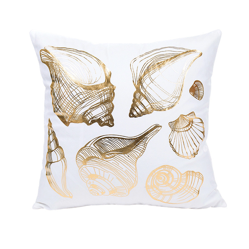 Funda de almohada con estampado dorado para el verano 2026, suave y cómoda, decoración para sofá, funda de almohada moderna para el hogar, disponible para venta al por mayor. image 18