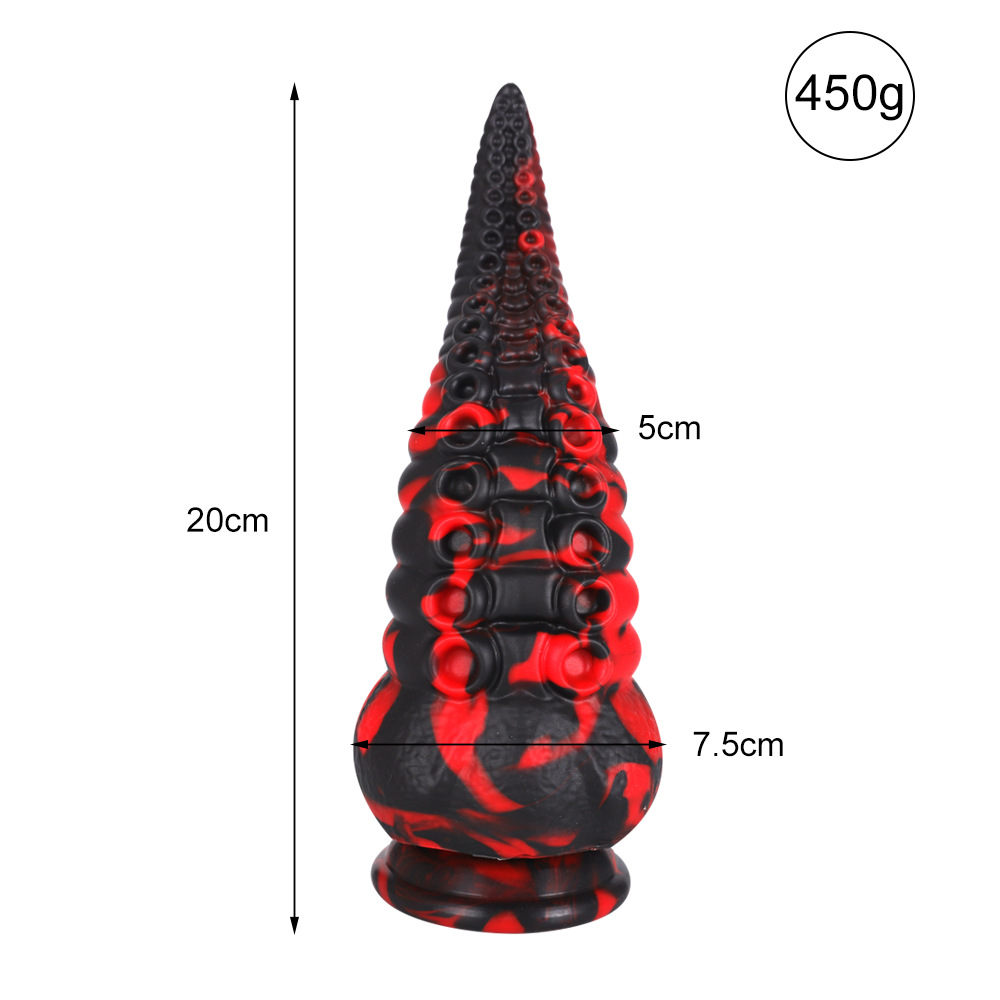 Silicona líquida color mezclado pulpo anal plug anal suave unisex de forma especial expansor anal dildo pene