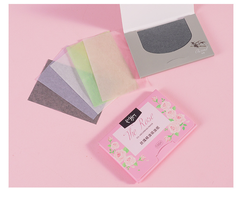 100 pieces of oil-absorbing paper facial oil control, refreshing and pore-shrinking cleansing and oil-removing facial paper for women undefined
