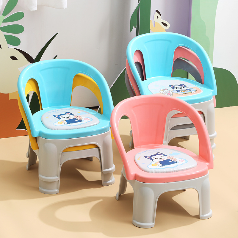 Children's Chair Baby Eating Dining Table Chair Baby Cartoon Screaming Chair Eating Dining Chair Kindergarten Back Chair Zhejiang