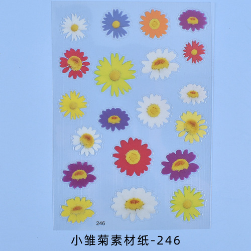 Poppy diy crystal glue mold variety of flower material sticker glue material glue filler