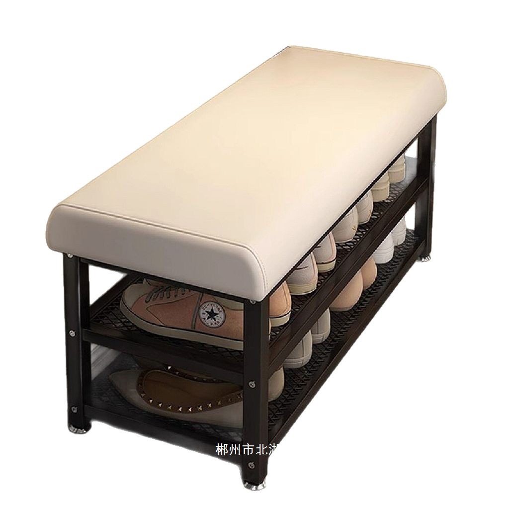Fábrica directa taburete de zapatos de puerta doméstica taburete de asiento integrado porta porta porta de zapatos lujosa sensación ligera en la puerta image 5