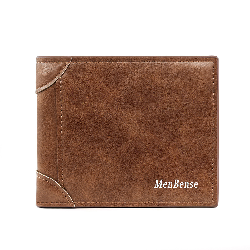 Estilo retro coreano hombres cartera corta carta de gran capacidad bolso de La Moneda multi-tarjeta de la cartera de los hombres
