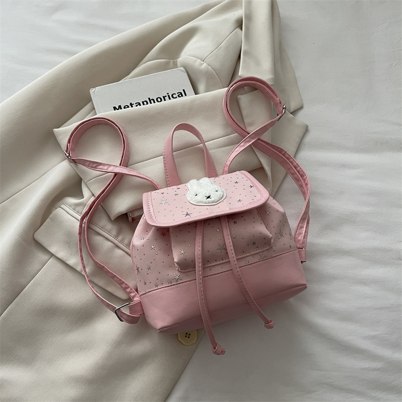 Mochila de moda coreana encantadora nicho femenino diario dulce estrella ondulado punto mochila de estudiantes mochila universal