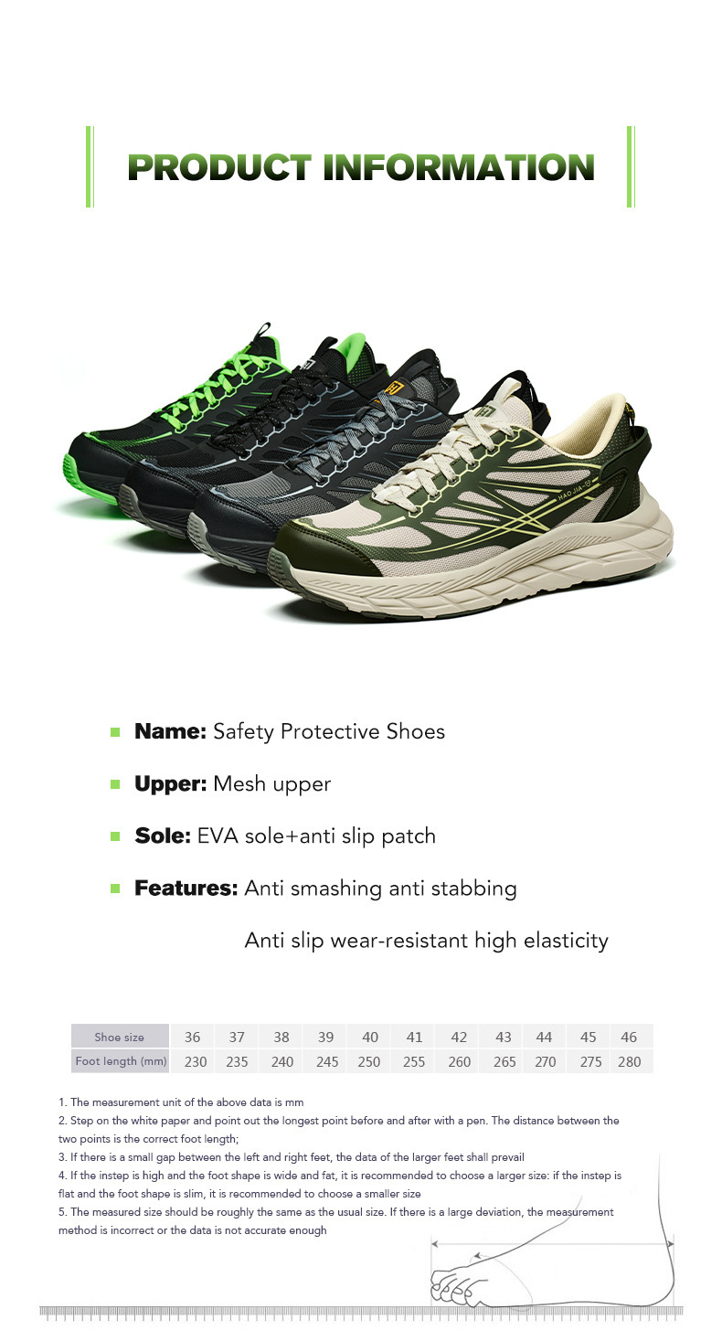 Men Special Work Shoes Haojia New Lightweight Breathable Wear-Resistant Steel Toe Safety For Men Anti-Smash Anti-Puncture Protective Work Shoes_vogvips.com