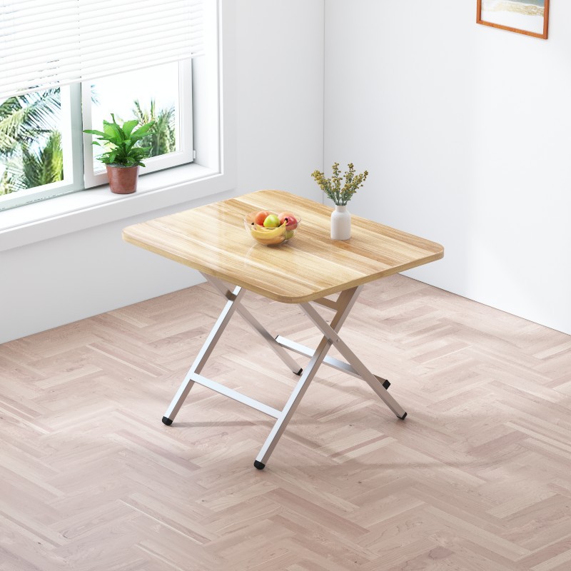 Mesa plegable, mesa de comedor casera, mesa de comedor portátil simple, mesa cuadrada de alquiler, mesa cuadrada simple de comedor