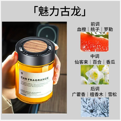 Cross-Border Dropshipping Creative Car Home Aromatherapy Ornaments Wood Grain Light Fragrance Women's Men's Aromatherapy Decoration Car Solid Balm (Car Perfume Aromatherapy) - charming-gulong-amber-light