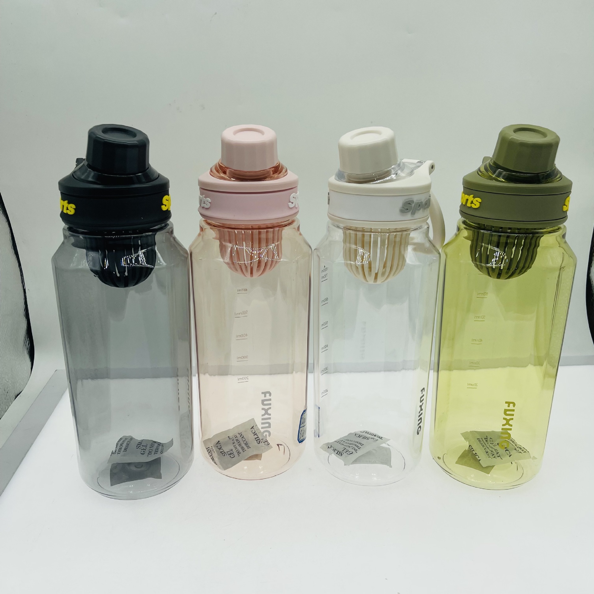 Jinshi deportes taza al por mayor plástico taza de agua al aire libre deportes espacio taza 1000ml hombres y mujeres de gran capacidad taza