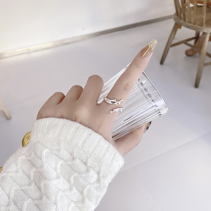 Casual Geometric Sterling Silver Plating Open Ring 1 Piece