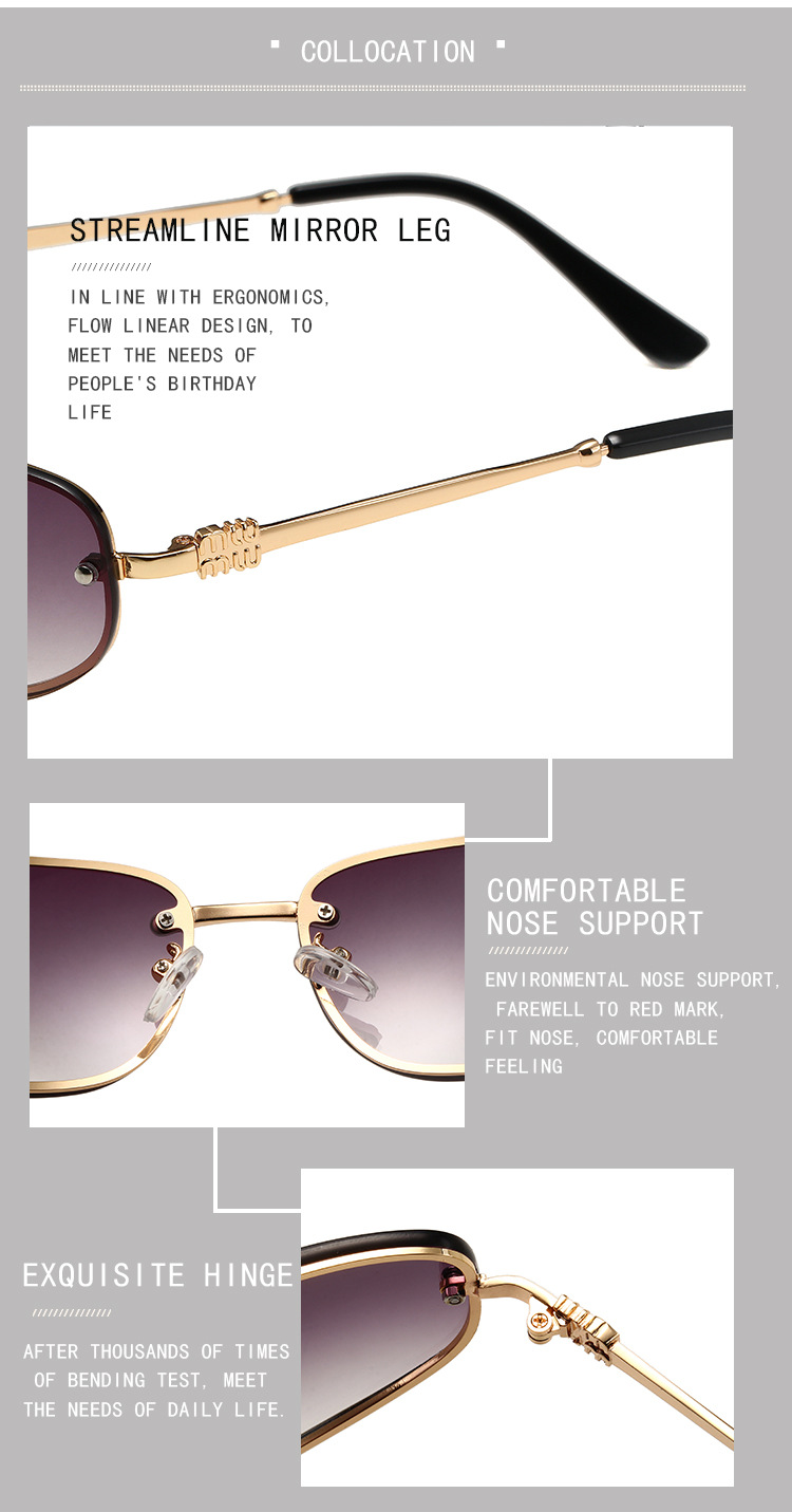 Men's Sunglasses New Millennium Style Y2K Retro Mercury Silver Frameless Fashion Sunglasses Hip Hop Sunglasses_viptrois.com