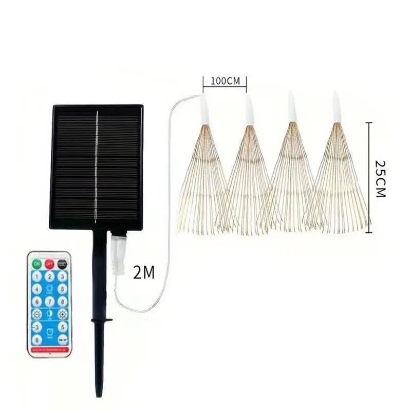 Fábrica solar lámpara de humo LED colgante diente de león patio luces de la habitación luces intermitentes atmósfera luces decorativas luces