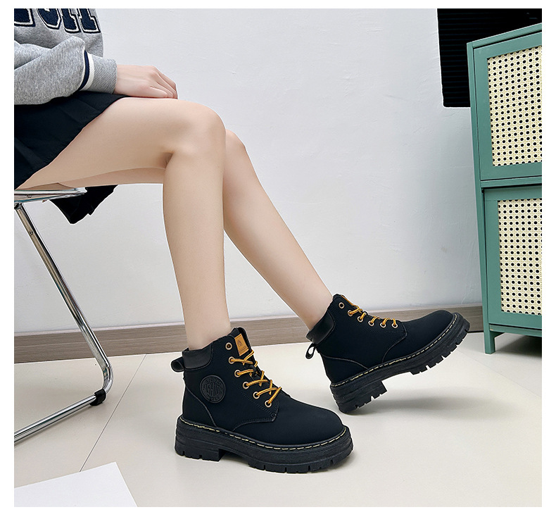 Stivaletti donna retro con suola spessa comodi ed eleganti_voghion.com