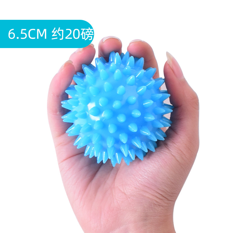 TPR Bola de erizo de cuatro dedos Entrenamiento de agarre primario Bola suave Rehabilitación de ancianos Parálisis parcial Masaje de viento Bola de dedos Práctica de manos