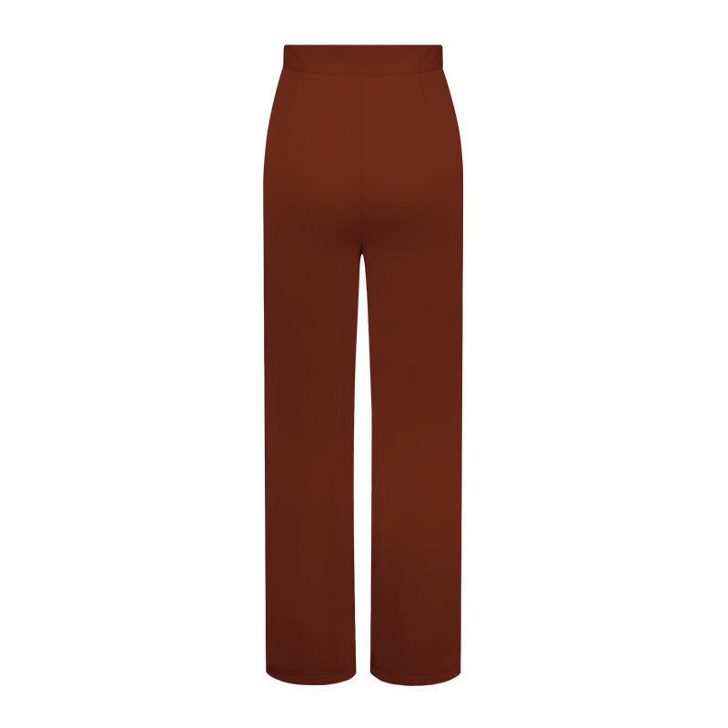 Vêtements pour femmes nouveaux pantalons décontractés automne nouveau tempérament pantalons évasés de transport polyvalents pantalons larges à la mode pour femmes_voghion.com