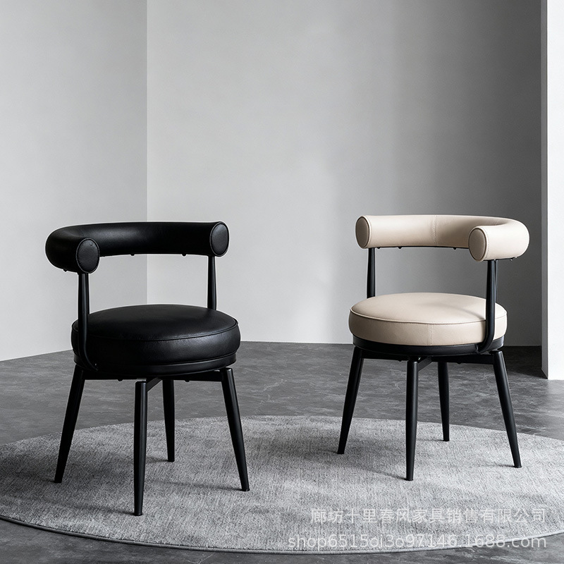 Rotating Makeup Stool Ins Style Desk Chair Backrest Stool Bedroom Dresser Makeup Chair Home Accessible Luxury Simple