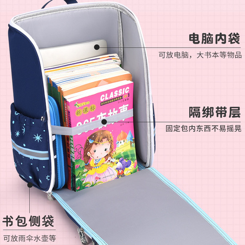 Cross-border protective spine British-style cartoon water-resistant large-capacity Korean-style girls' children students school backpack wholesale
