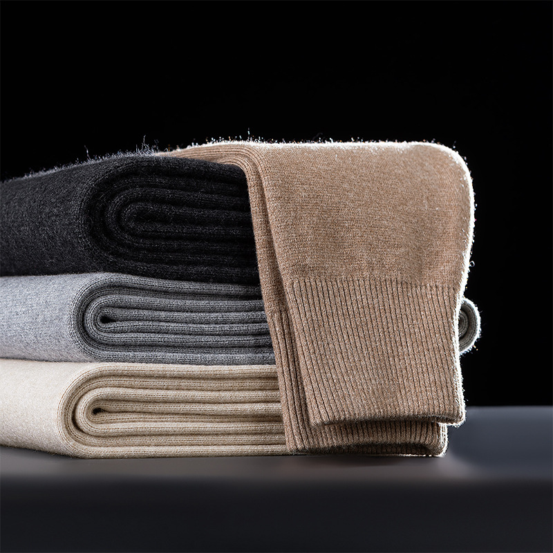 Quần cashmere nam mùa đông dày ấm, dáng ôm cao cấp — màu đỏ của nam giới