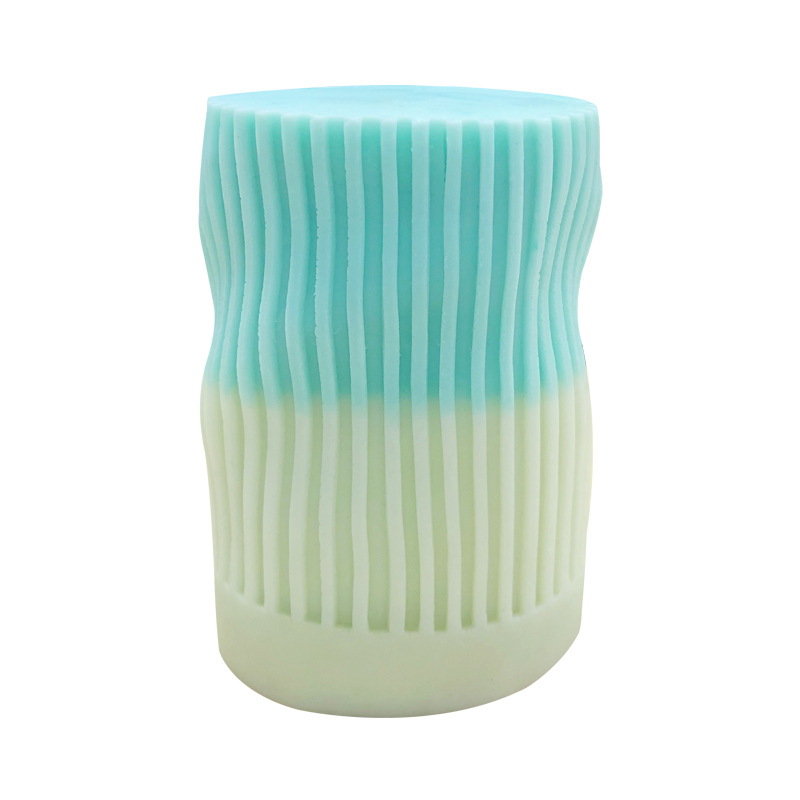 Creativo exótico vela cilíndrica molde de cera de soja pico blanco cera parafina aromaterapia silicona al por mayor