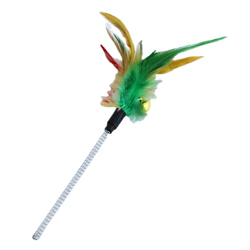 Colorful Cat Teaser Spring New Wholesale Adhesive Cat Puzzle Self-Having Toy Feather Cat Toy