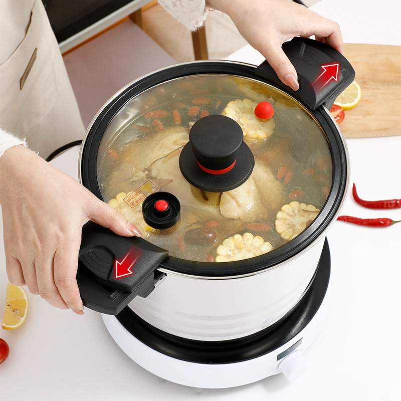 New Non-Stick Pressure Cooker: Gentle-Pressure Braising & Multi-Use Home Cooker—Perfect for Soup, Stewing, and Gifting