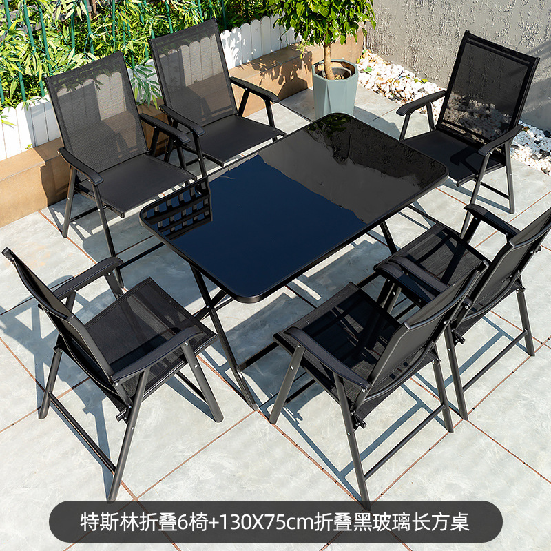 Juego de mesa y sillas de patio de hierro forjado con sillas de mimbre, para jardín