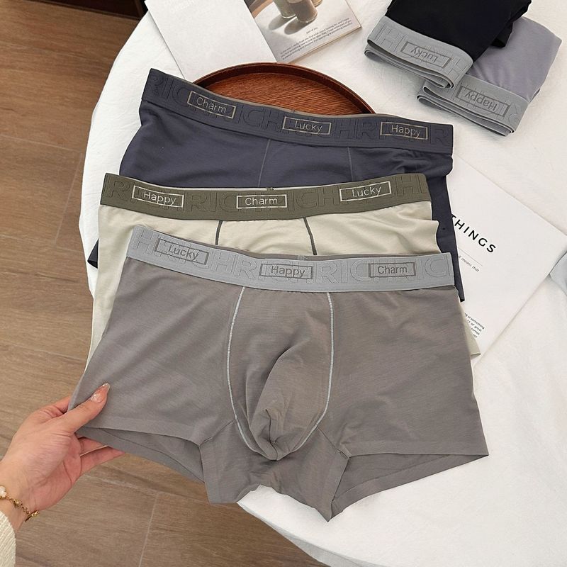 2025 Summer Modal Men's Underwear 5A Full Cotton Crotch Boxer Briefs Pure Cotton Crotch Seamless Men's Underwear New High-End