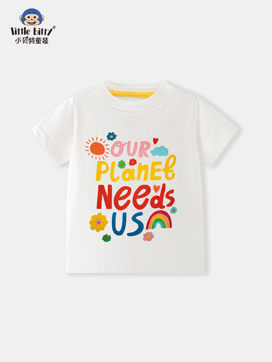Girls' T-Shirt Summer 2025 New Children's Short-Sleeve Sports Cotton Kids' Clothing Wholesale Cute