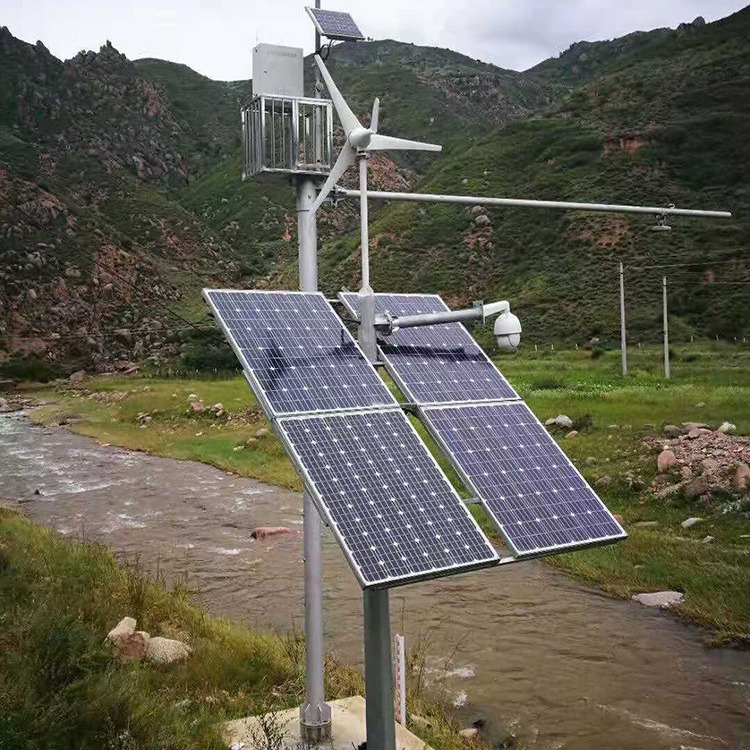 广东晶天80W风光互补太阳能智慧水利防汛水尺读取摄像机太阳能板