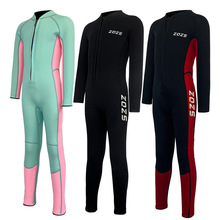 现货3MM儿童连体泳衣浮潜赶海漂流防晒潜水服防寒保暖水母衣亲子