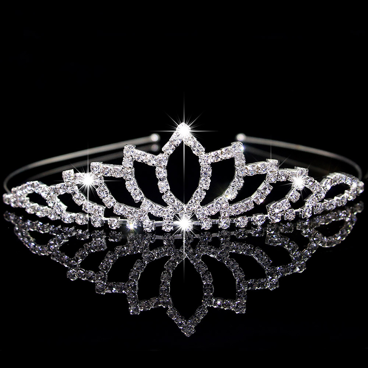 100g Weight Hair Band Hair Accessories Type 1 Piece Quantity Wedding, Banquet Occasion Rhinestone Material Crown Pattern Women's Gender Glam, Bridal Style Women's Glam Bridal Crown Rhinestone Hair Band 2