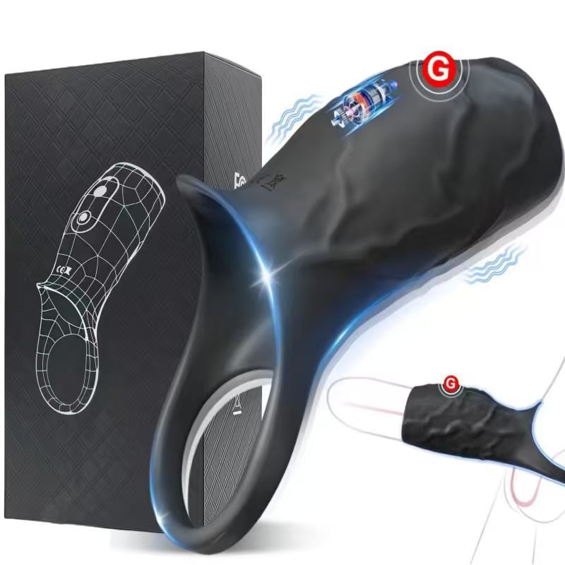 Amazon anillo de bloqueo del pene entrenador masculino anillo de vibración de lobo de guerra de hombres y mujeres parejas coquetear resonía con el mismo anillo único