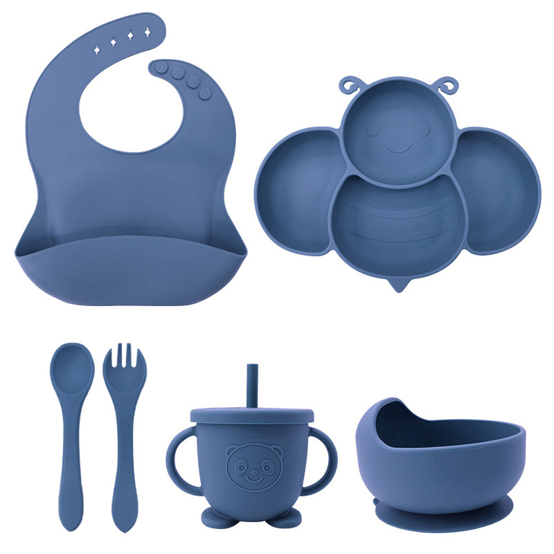 Bee Baby Plate Plate División Plate Baby Chuck Plate Plate Pla